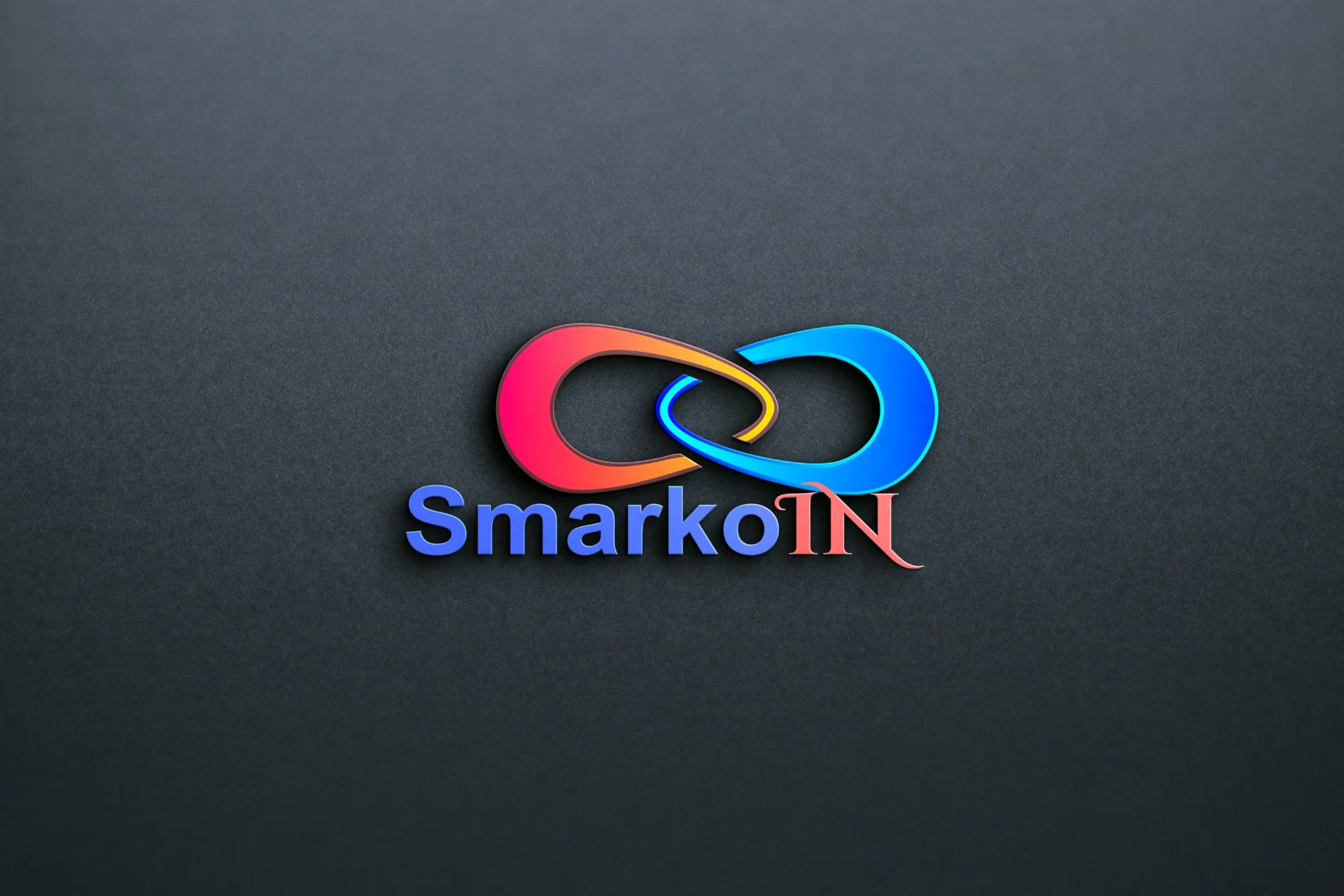Official SmarkoIn logo shown on a dark premium display